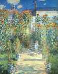 Monet Reprodution - Claude Monet - The Artist Garden at Vetheuil